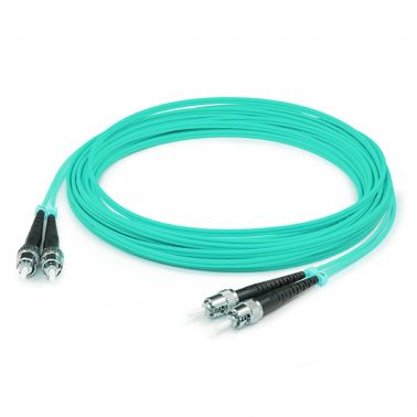 3-DX-ST-ST-5-AA </div> <b>  5m Aqua ST-ST MM OM3 Duplex Fibre Optic Patch Lead